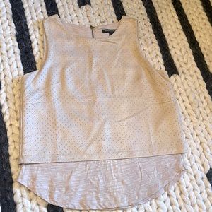 Banana Republic Faux Suede Mixed Media Tank EUC